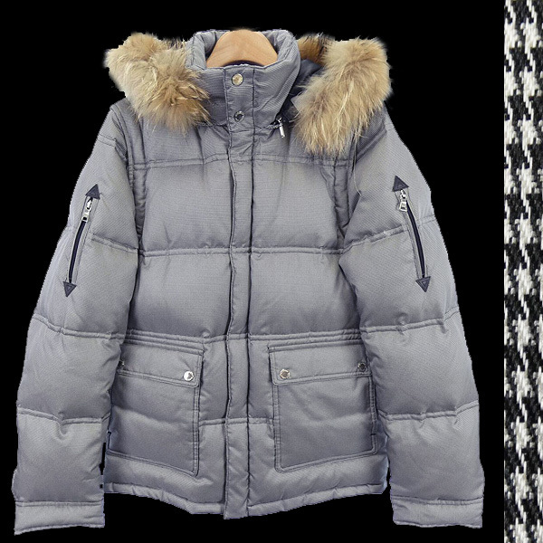 バーバリーブラックレーベル BLACK ステンカラーコート 千鳥格子 ブラックレーベル バーバリー ノバチェック BURBERRY Lサイズ 同様 グレンチェック柄 ラムウール 2WAY ダウン ジャケット 公式通販