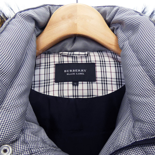 バーバリーブラックレーベル BLACK ステンカラーコート 千鳥格子 ブラックレーベル バーバリー ノバチェック BURBERRY Lサイズ 同様 グレンチェック柄 ラムウール 2WAY ダウン ジャケット 公式通販