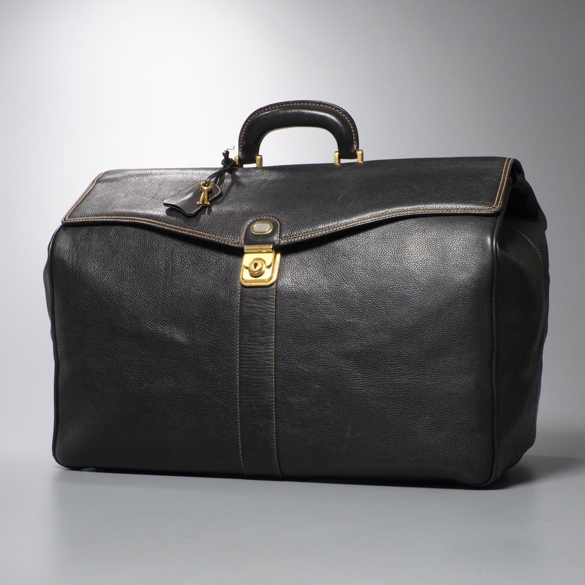 ME4453//イタリア製*ダンヒル/dunhill*レザーボストンバッグ/鞄/黒