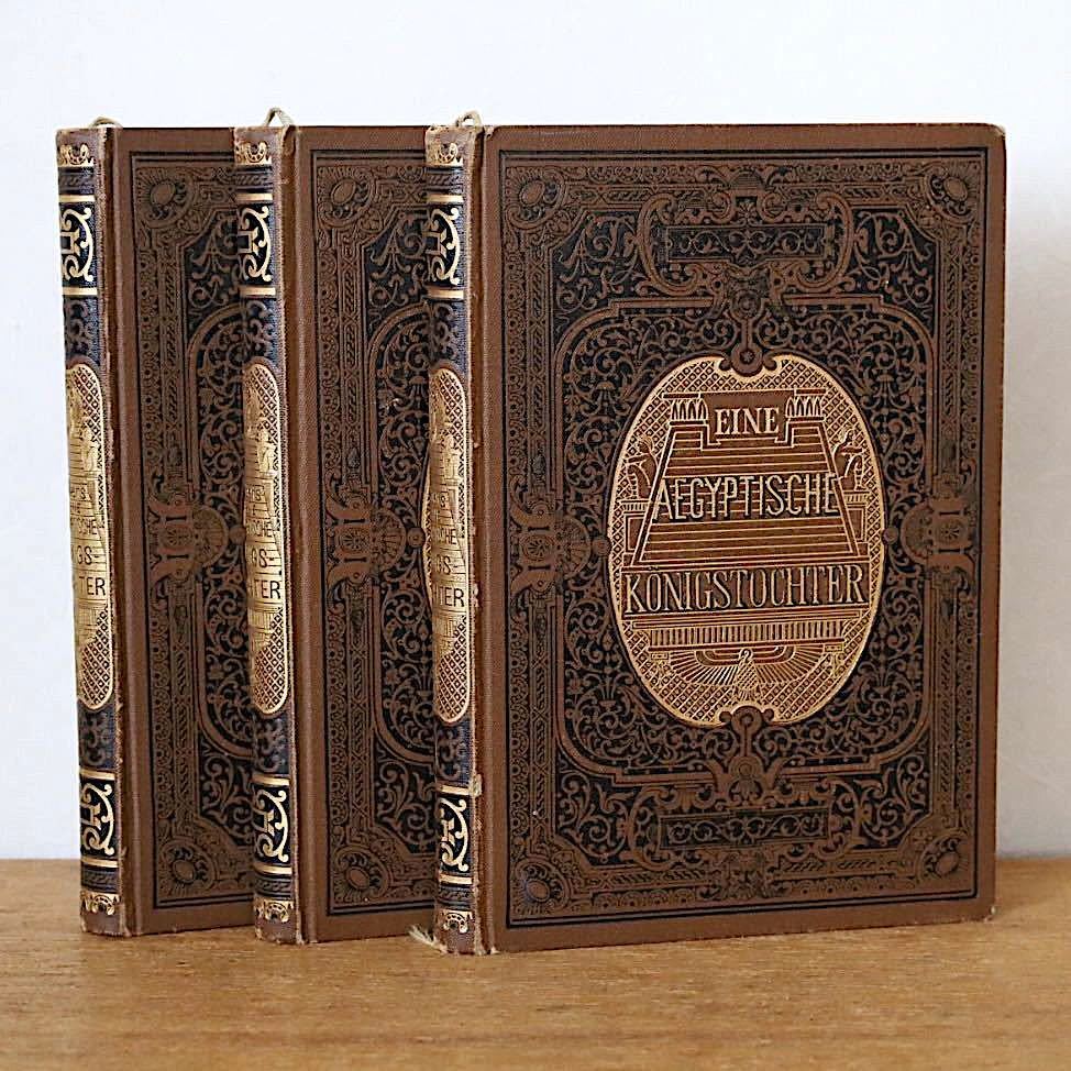 [1900年]ドイツのアンティーク洋書3冊セット/アンティーク ヴィンテージ ディスプレイ洋書 インテリア洋書 古書 雰囲気◎/