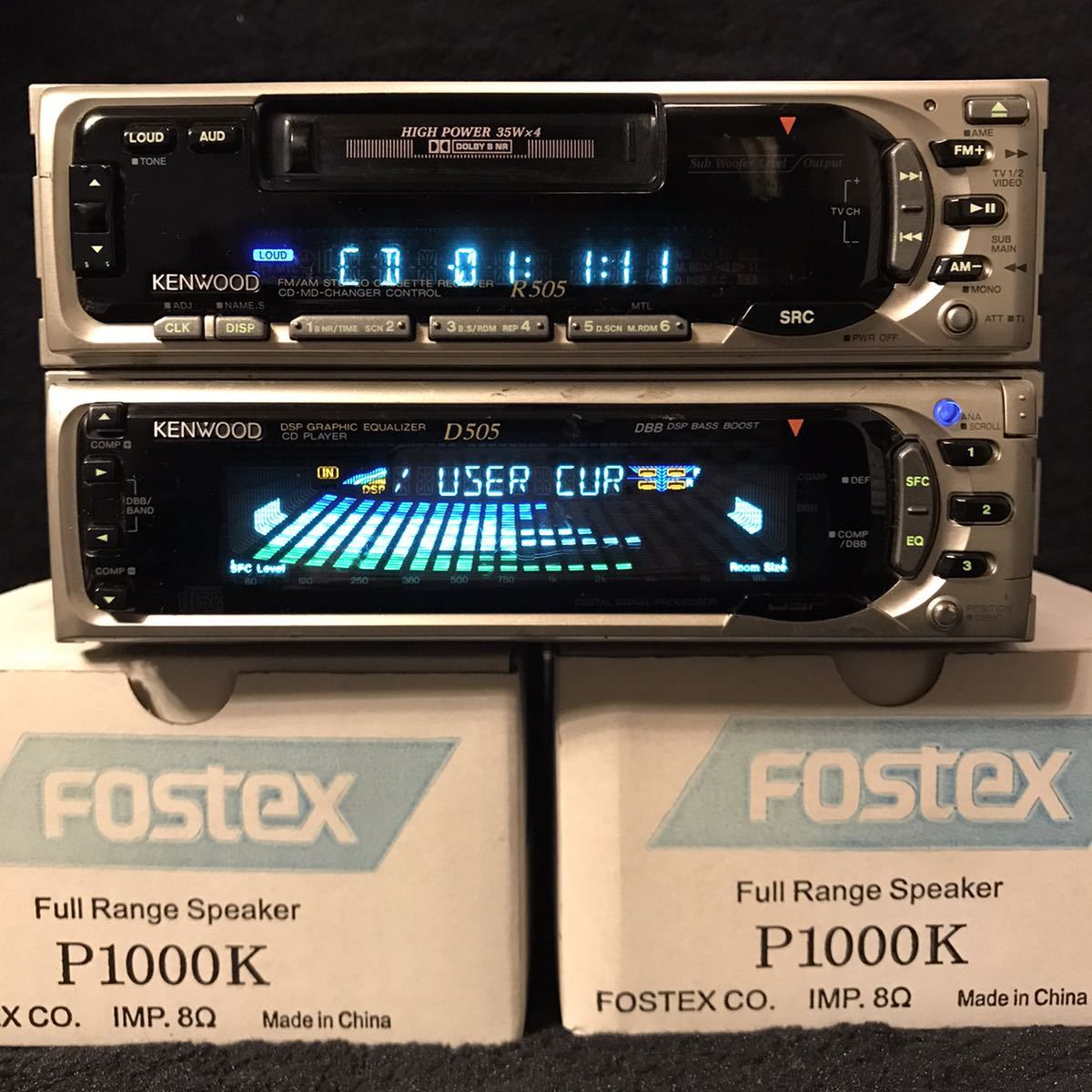 KENWOOD CD Kenwood Cassette Z505 D505 ケンウッド 1DIN Player Set