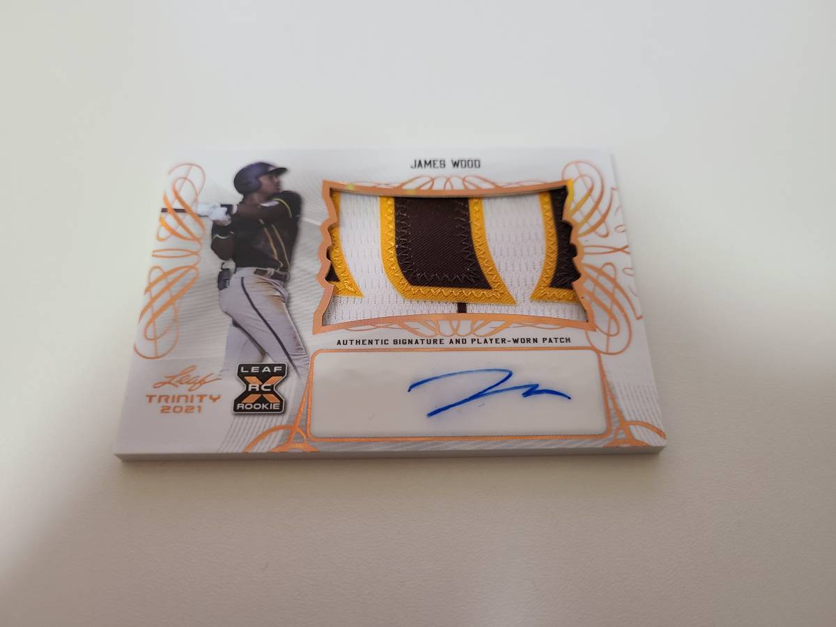 James Wood 2021 Leaf Trinity Patch auto XRC ROOKIE autograph