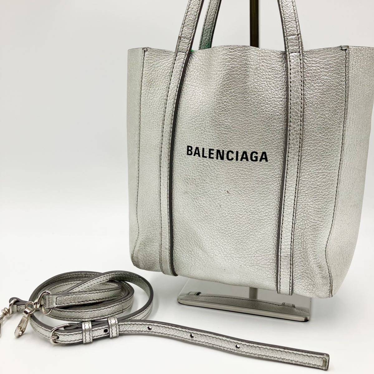 BALENCIAGA バレンシアガ エブリデイトート XXSサイズ シルバー 銀色 