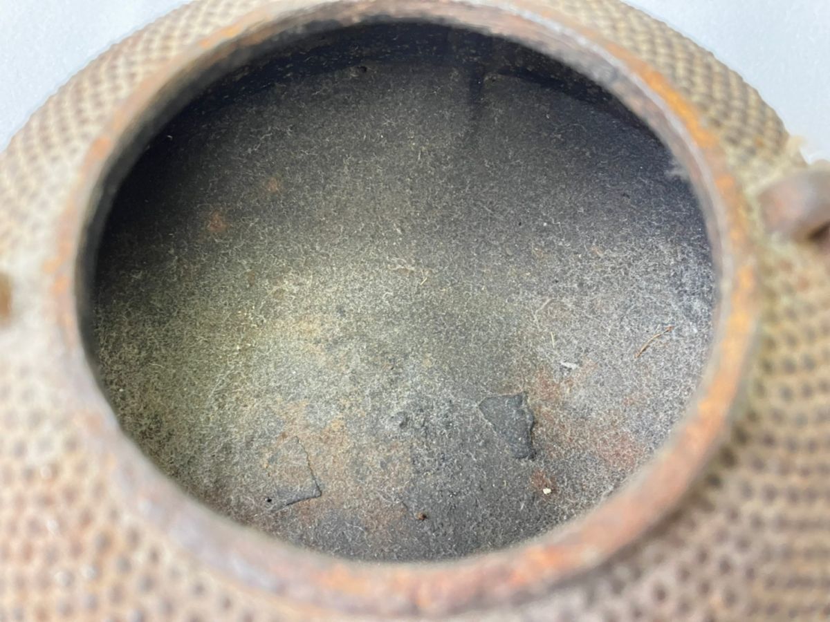 J444-O33-119 茶釜 たぬき 狸 鉄瓶 ぶんぶく茶釜 茶道具 やかん 鉄器 