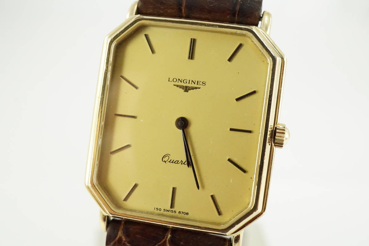 【B11/20-Y AG63】★LONGINES/ロンジン 150 6708 クオーツ メンズ腕時計 稼働品★