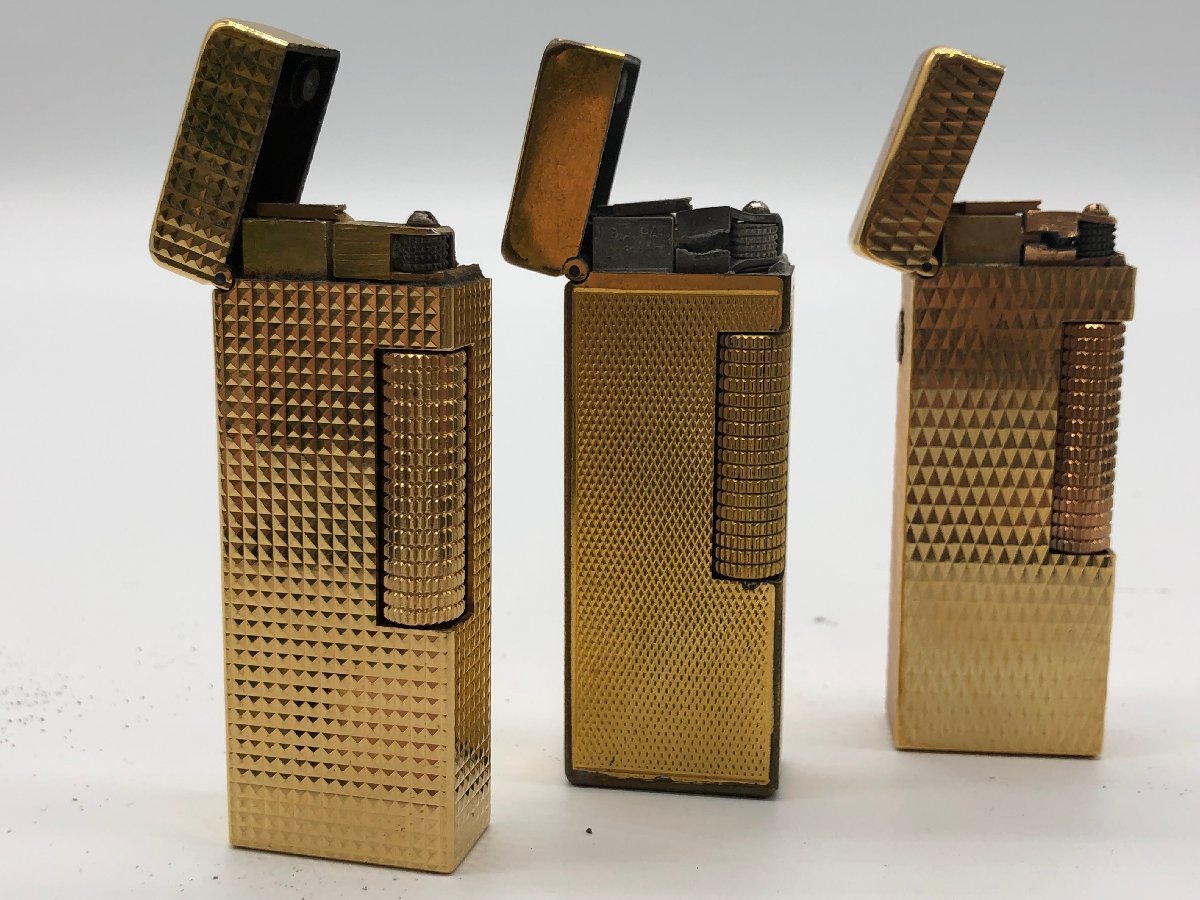☆ 1円 ジャンク dunhill ダンヒル ライター ゴールドカラー 3点お 
