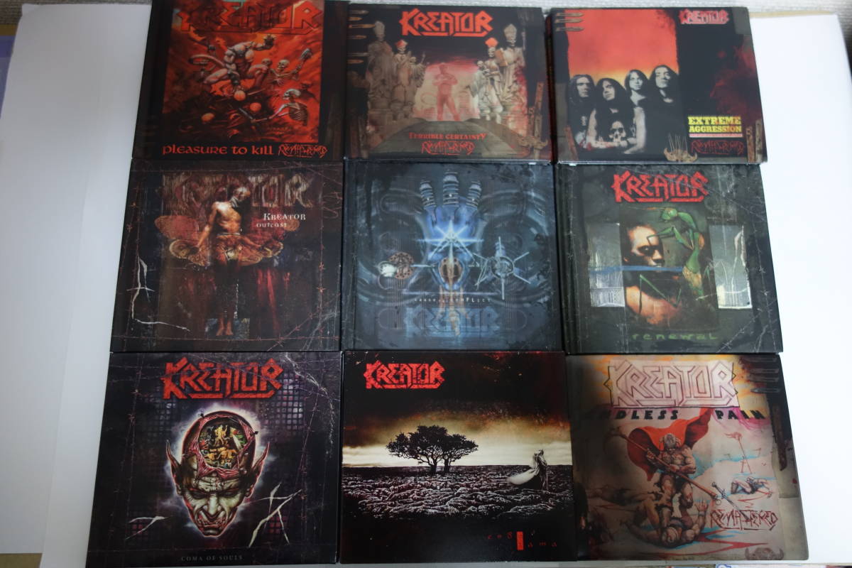 KREATOR クリエイター リマスターCD 9枚セット 2枚組 ボーナス endless pain extreme aggression terrible certainty pleasure to kill 
