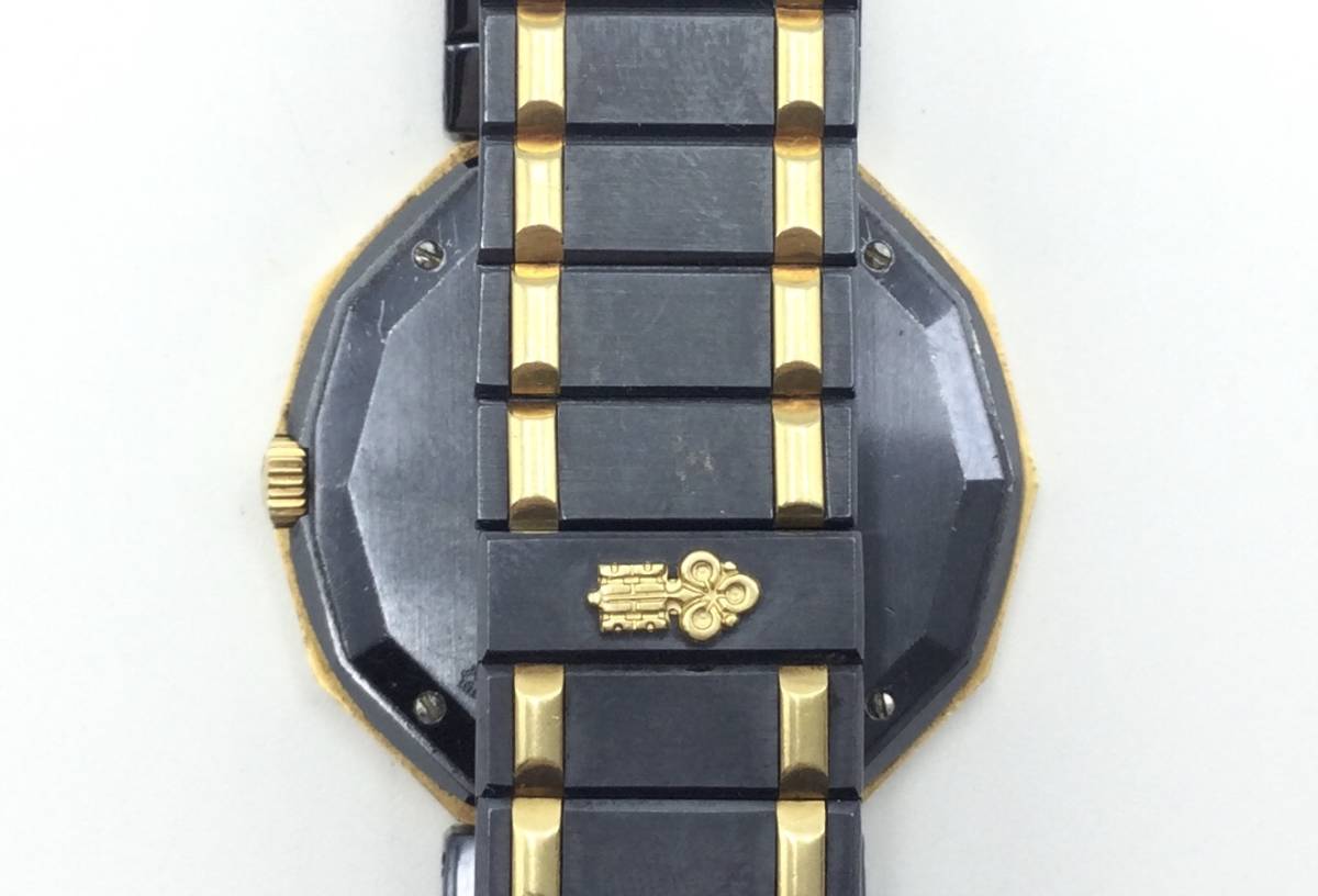 T112★【QZ/電池交換済】CORUM コルム アドミラルズカップ 99.810.31 V552 ネイビー系 ゴールド メンズ 腕時計 ★
