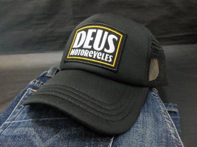 本物正規◆Deus ex Machina デウス◆帽子/メッシュ キャップ CRIMSON CAP■黒■新品 アメリカ購入