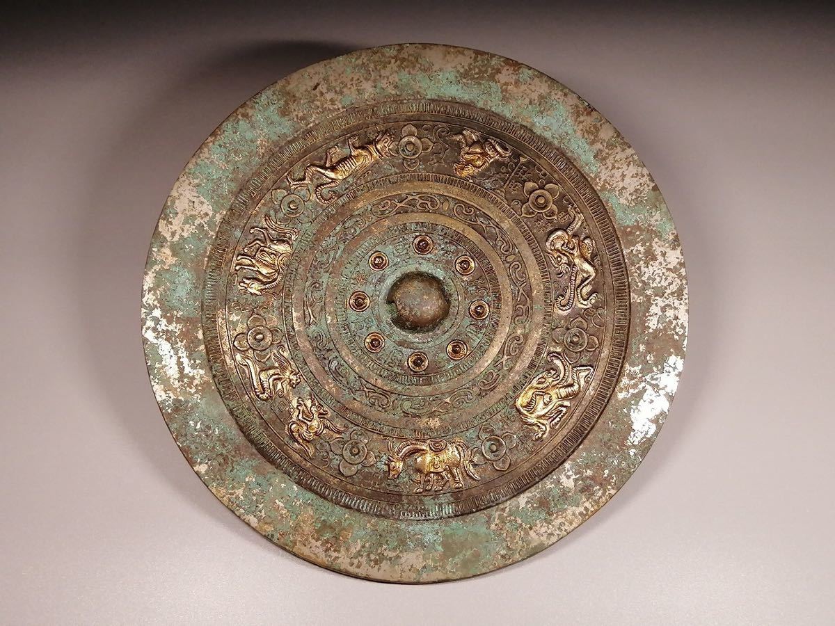 唐物 古鏡 中国古玩 中国美術 擺件 青銅鏡 - Yahoo!オークション 鳳凰