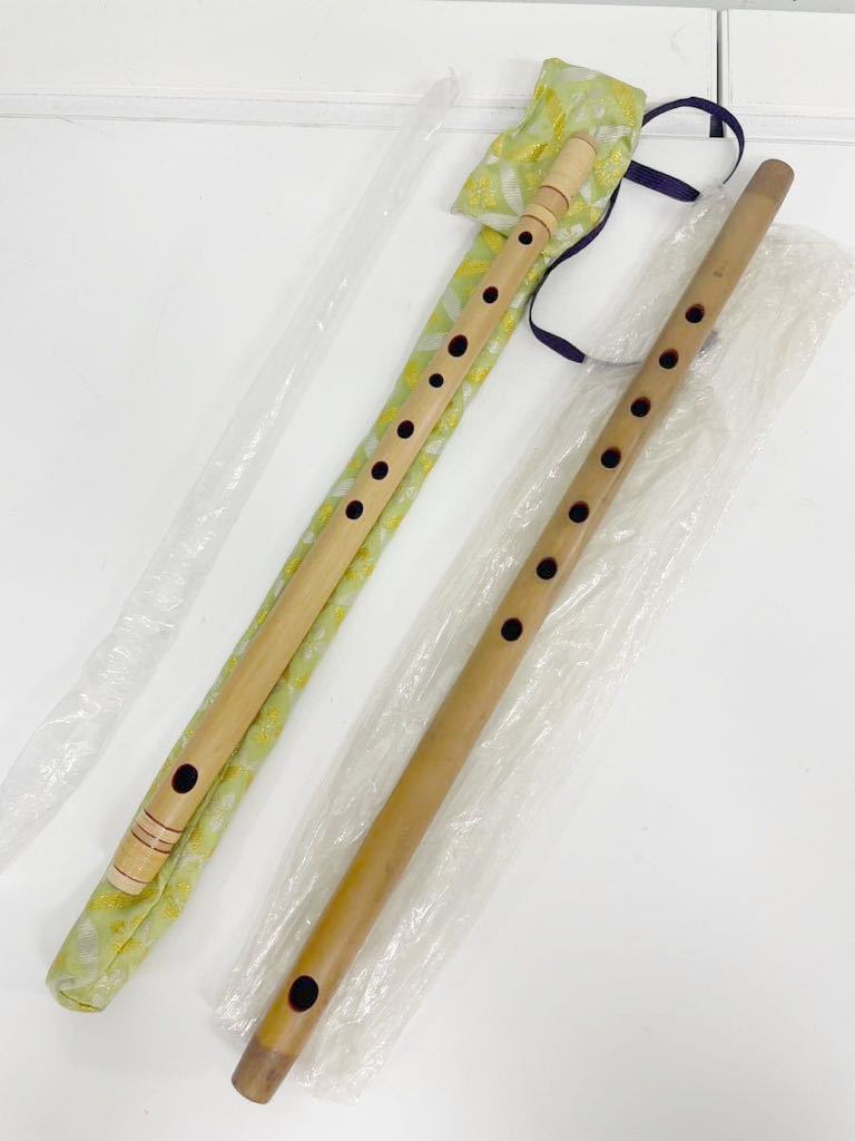 ML5641-21 しの笛 2本まとめ 明鏡/獅子田 全長39.5cm /46cm 篠笛(篠笛)|売買されたオークション情報、yahooの商品 ...