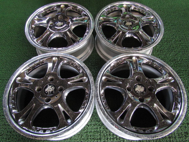D2814 weds クレンツェ ケルベロス 17インチ 7J+46 114.3-4H 4本セット ジャンク 修正ベース CD3～6 アコード BA8/9 BB1～4 プレリュード等