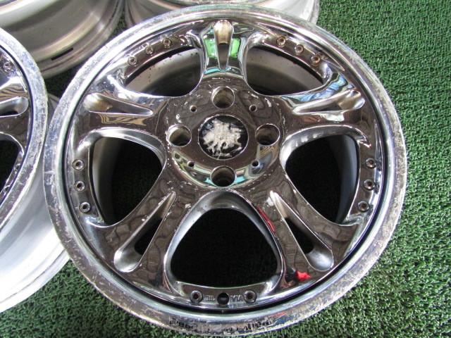 D2814 weds クレンツェ ケルベロス 17インチ 7J+46 114.3-4H 4本セット ジャンク 修正ベース CD3～6 アコード BA8/9 BB1～4 プレリュード等