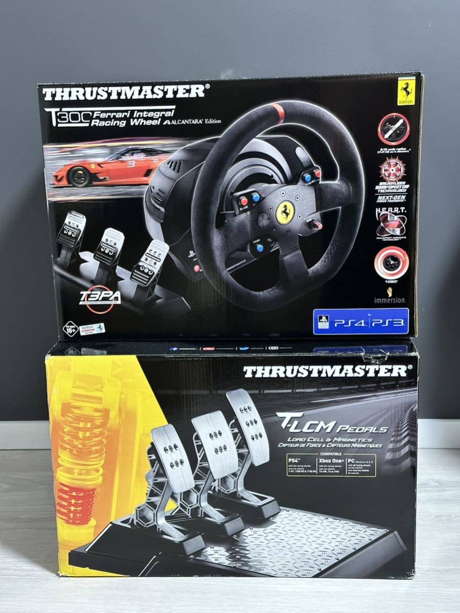 中古品 Thrustmaster T300 Ferrari ALCANTARA Edition T-LCM セット 