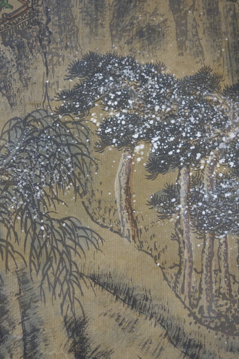 文化遺産オンライン 掛軸〈仇英〉『山水図』 （紙本肉筆）⁄ 中国画人物