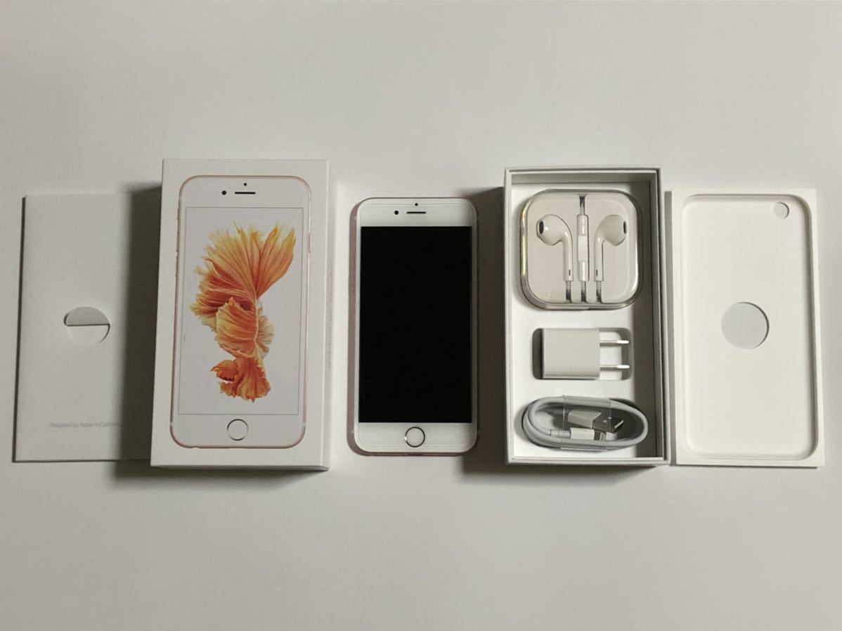 美品 SIMフリー iPhone6s 32GB 100% ローズゴールド SIMロック解除 Apple iPhone 6s アップル シムフリー 送料無料 付属品 未使用 完品