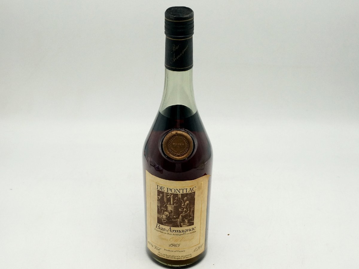 ☆ 【未開栓】BAS ARMAGNAC DE PONTIAC EXTRA 1965 ポンティアック