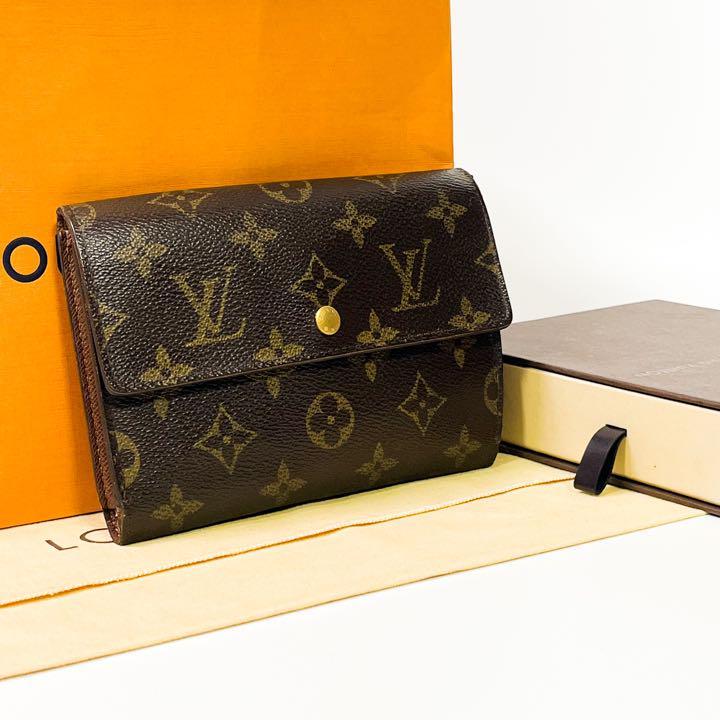 美品 Louis Vuitton ルイ ヴィトン 三つ折り財布 モノグラム エテュイ