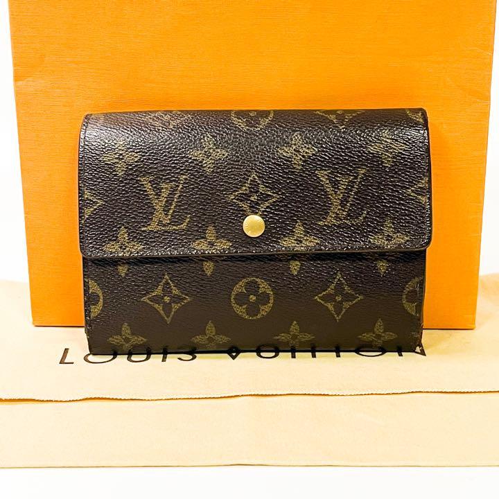 美品 Louis Vuitton ルイ ヴィトン 三つ折り財布 モノグラム エテュイ