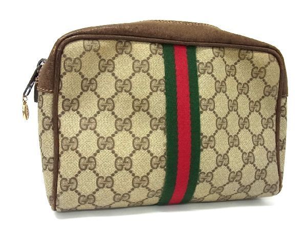 1円 GUCCI グッチ オールドグッチ ヴィンテージ シェリーライン GG柄