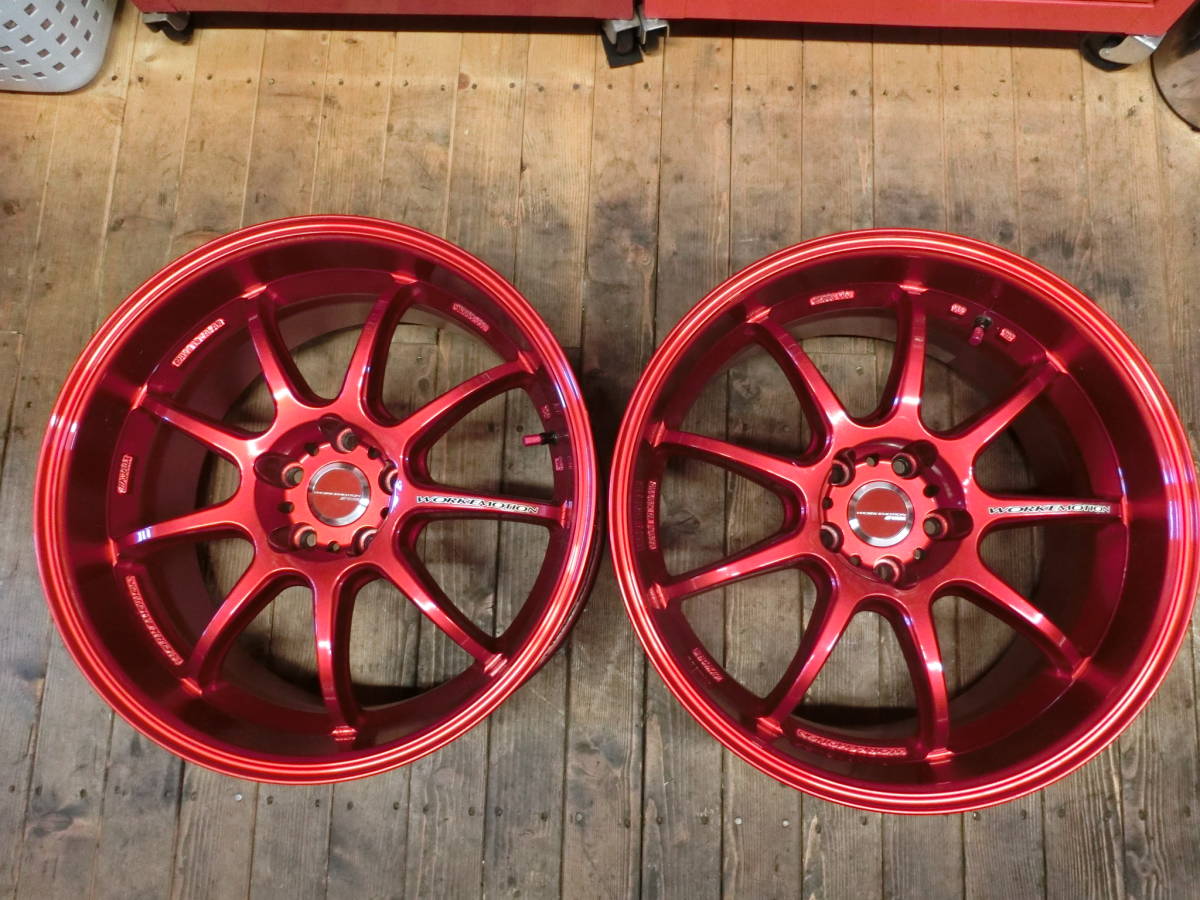 ②WORK EMOTION・D9R・キャンディーレッド・19インチ・9.5J・5穴 