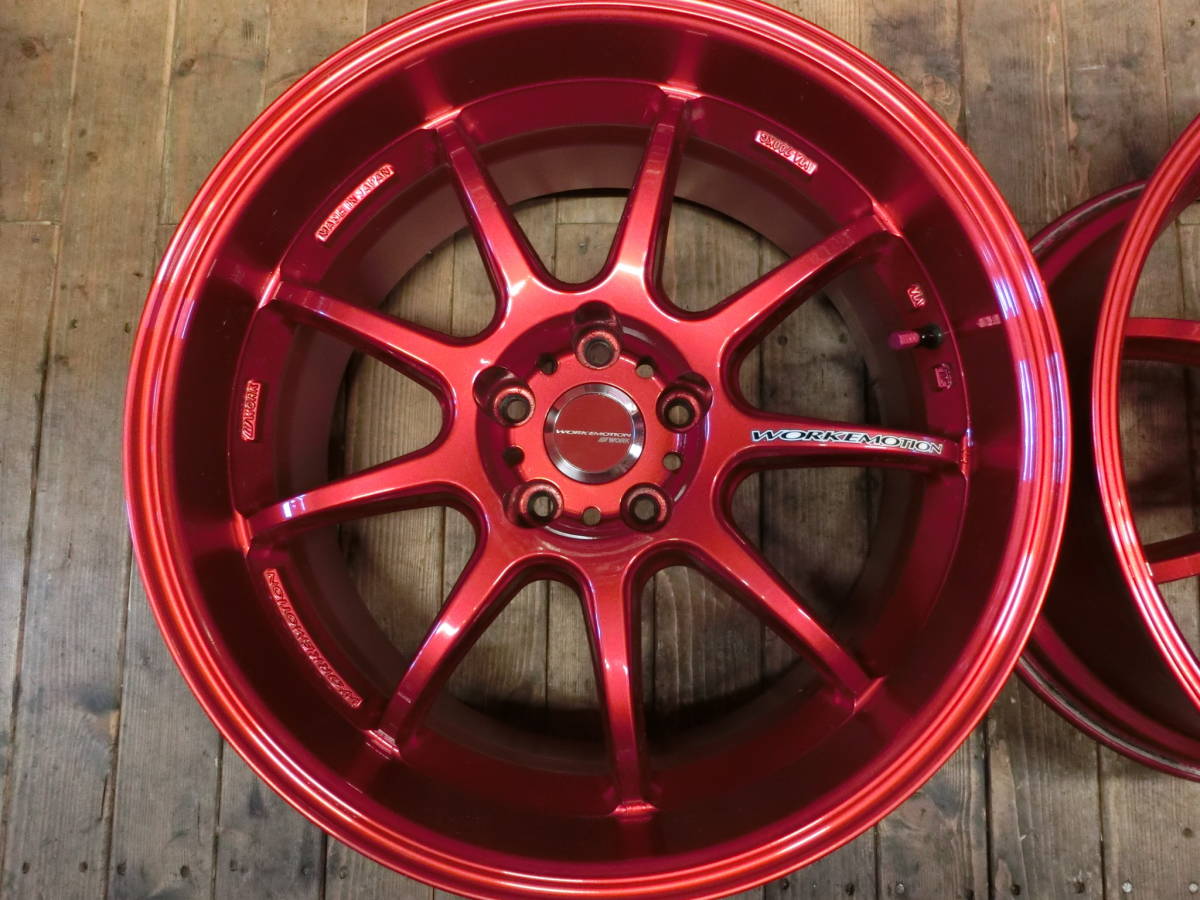 ②WORK EMOTION・D9R・キャンディーレッド・19インチ・9.5J・5穴 