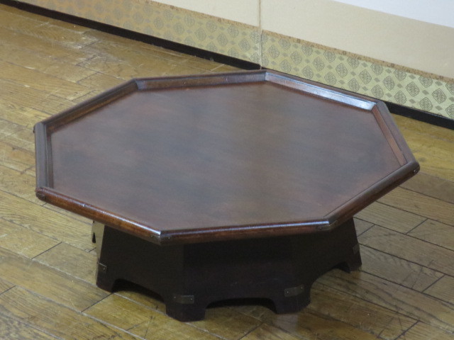 松本民芸家具 ミズメザクラ 無垢材 金具留 八角朝鮮膳/小盤/ソバン
