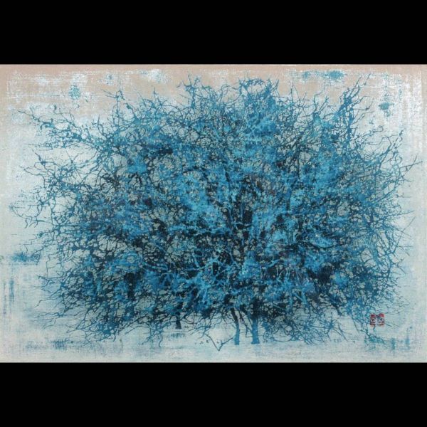 ◇楾◇ 真作保証 星襄一 「青い藪」 木版画 直筆サイン T[N124]PO