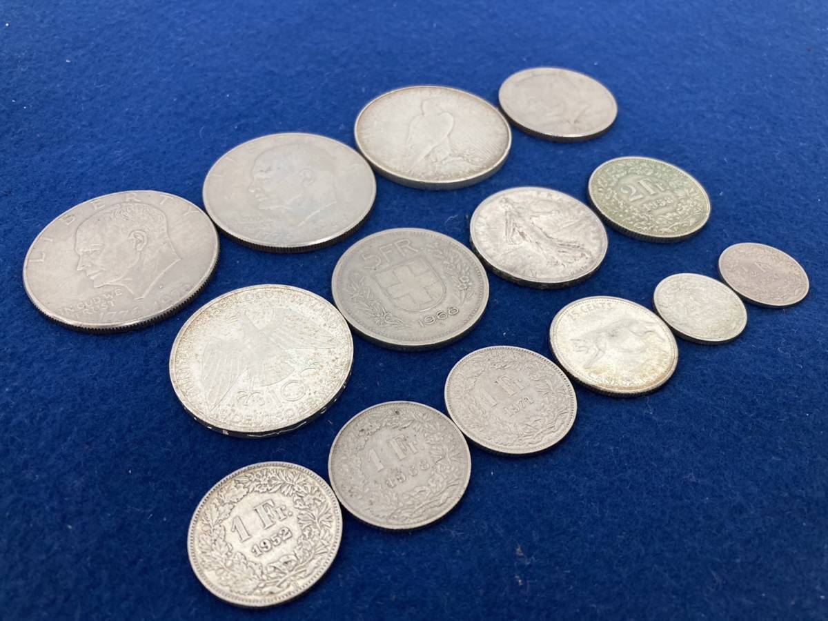 1円～ 海外 銀貨 外国銭 硬貨 外貨 海外銀貨 リバティ フラン マルク等 世界の銀貨・硬貨 計158ｇおまとめ リバティコイン 銀貨  アメリカ合衆国 海外硬貨 ウォーキングリバティ -「アメリカリバティ1ドル銀貨」の落札相場・落札価格
