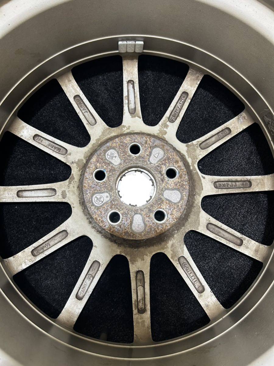 スバル 純正OP STI ENKEI製 17インチ 7J +48 100 5H アルミホイール 4