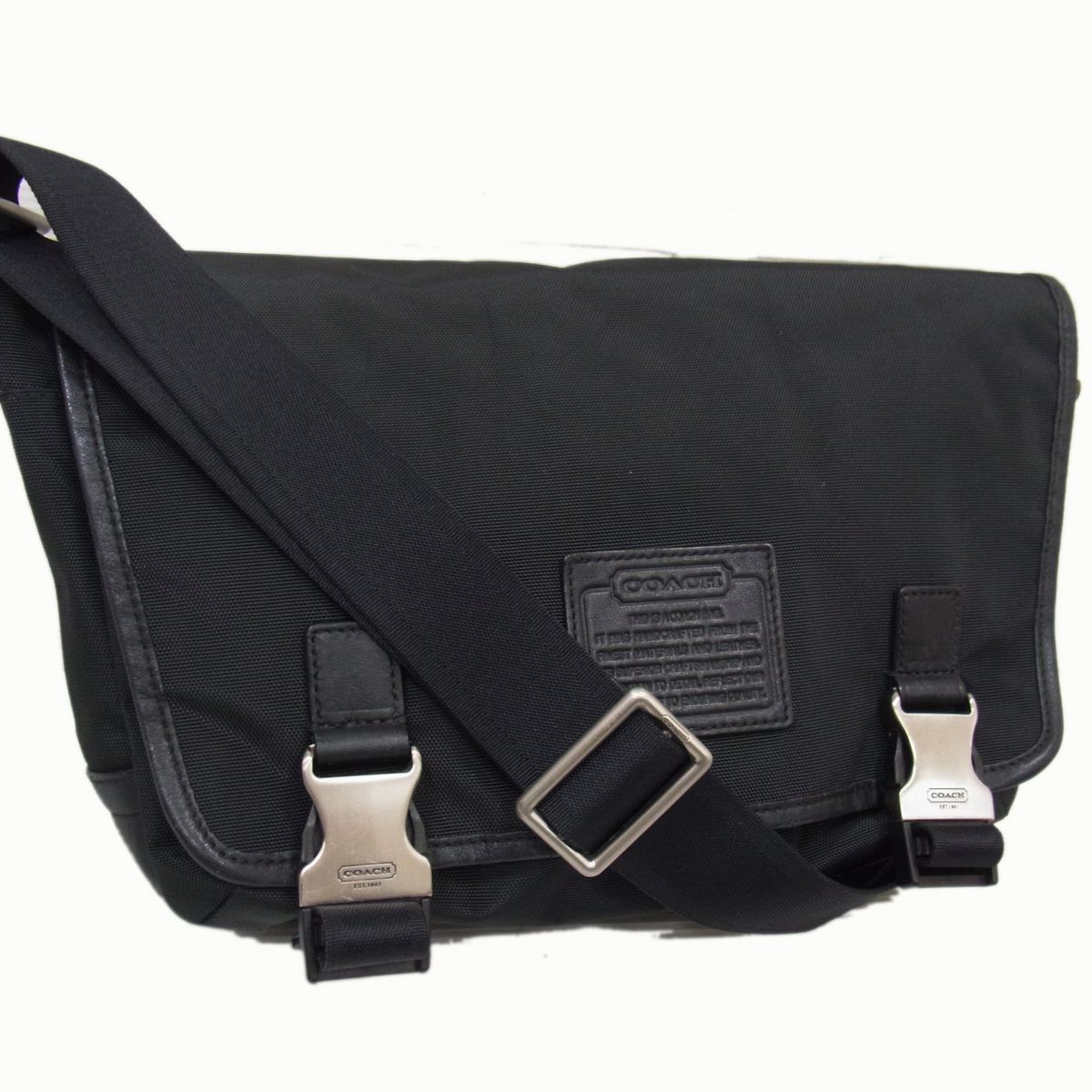 美品 メンズ◇COACH コーチ 70575 ボイジャー フラップ メッセンジャー 