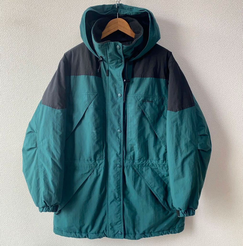 90s L.L.Bean シンサレート ジャケット L 中綿 エルエルビーン ナイロン 古着 90s シンサレート USA製 オリーブ系 90~00'S ヴィンテージ90s