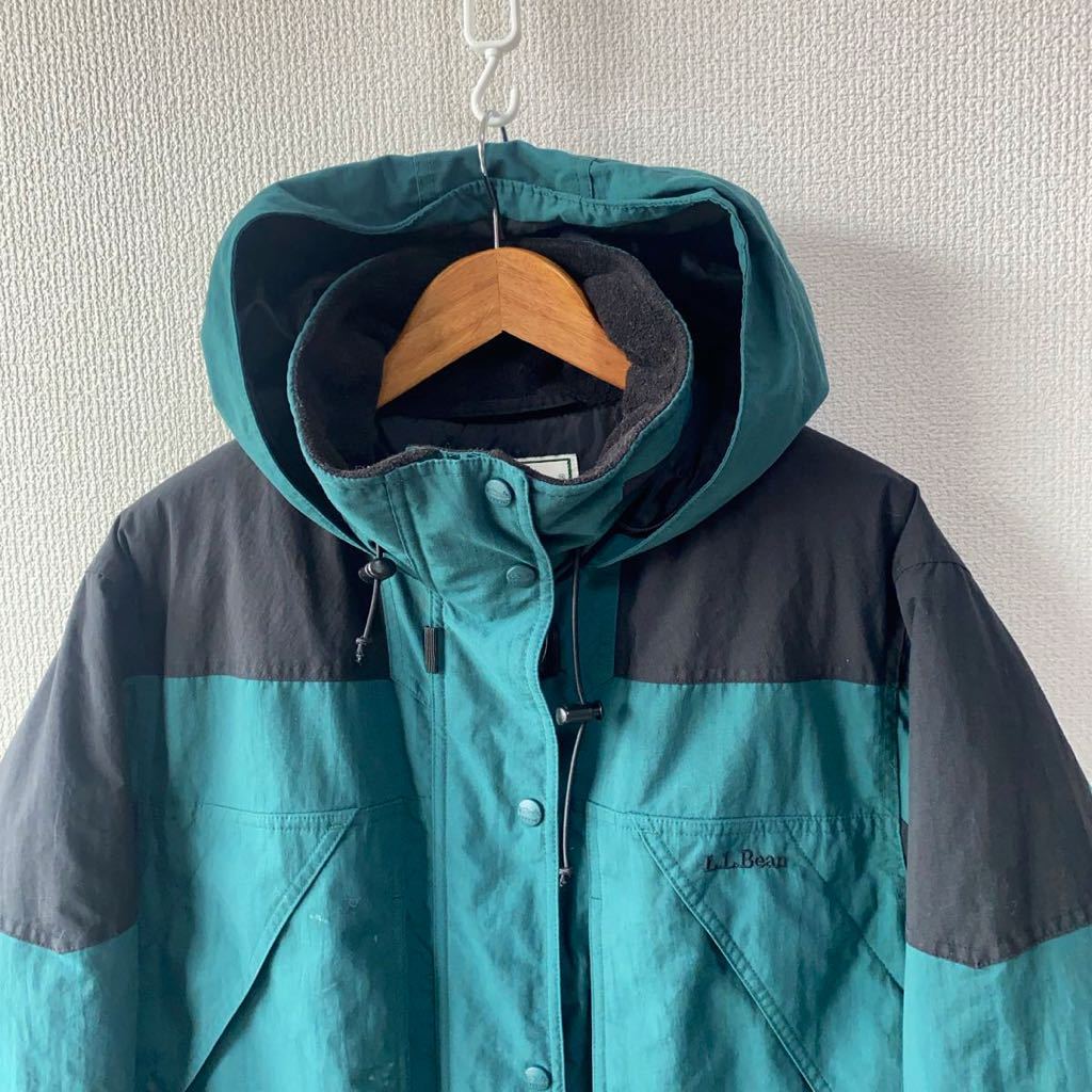 90s L.L.Bean シンサレート ジャケット L 中綿 エルエルビーン ナイロン 古着 90s シンサレート USA製 オリーブ系 90~00'S ヴィンテージ90s