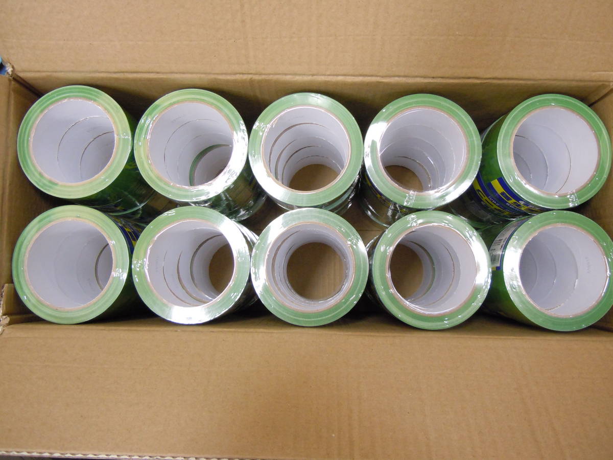 T172 新品 箱売り 50個入り 送料無料 アイフィット 業務用 養生テープ 50㎜×20m 梱包 仮止め 養生 テープ 黄緑 DIY 塗装 マスキング