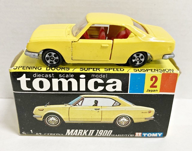 現状品】ミニカー トミカ 黒箱 №2 コロナ マークII 1900 ハードトップ