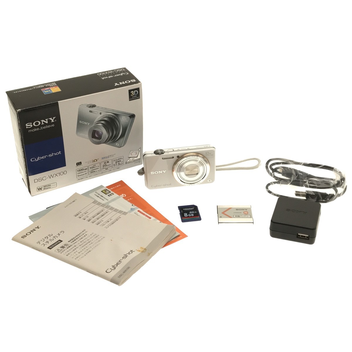 美品】SONY Cyber-shot DSC-WX100 ホワイト 美品】SONY Cyber-shot DSC