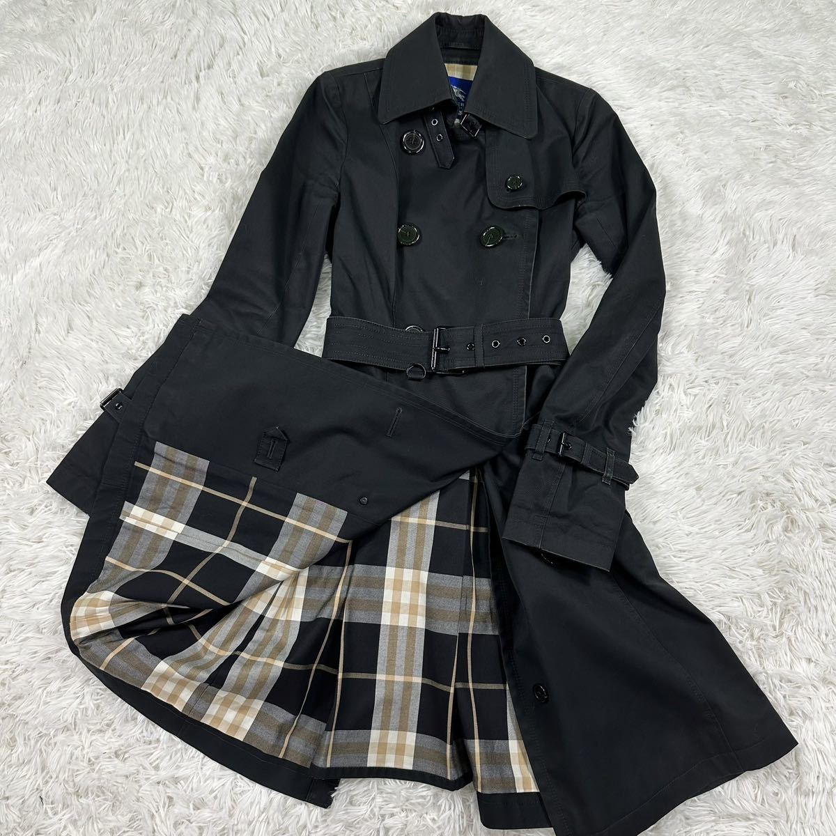 美品 バーバリーブルーレーベル トレンチコート スプリングコート ノバチェック 最高級品】BURBERRY バーバリーブルーレーベル バーバリー スプリング