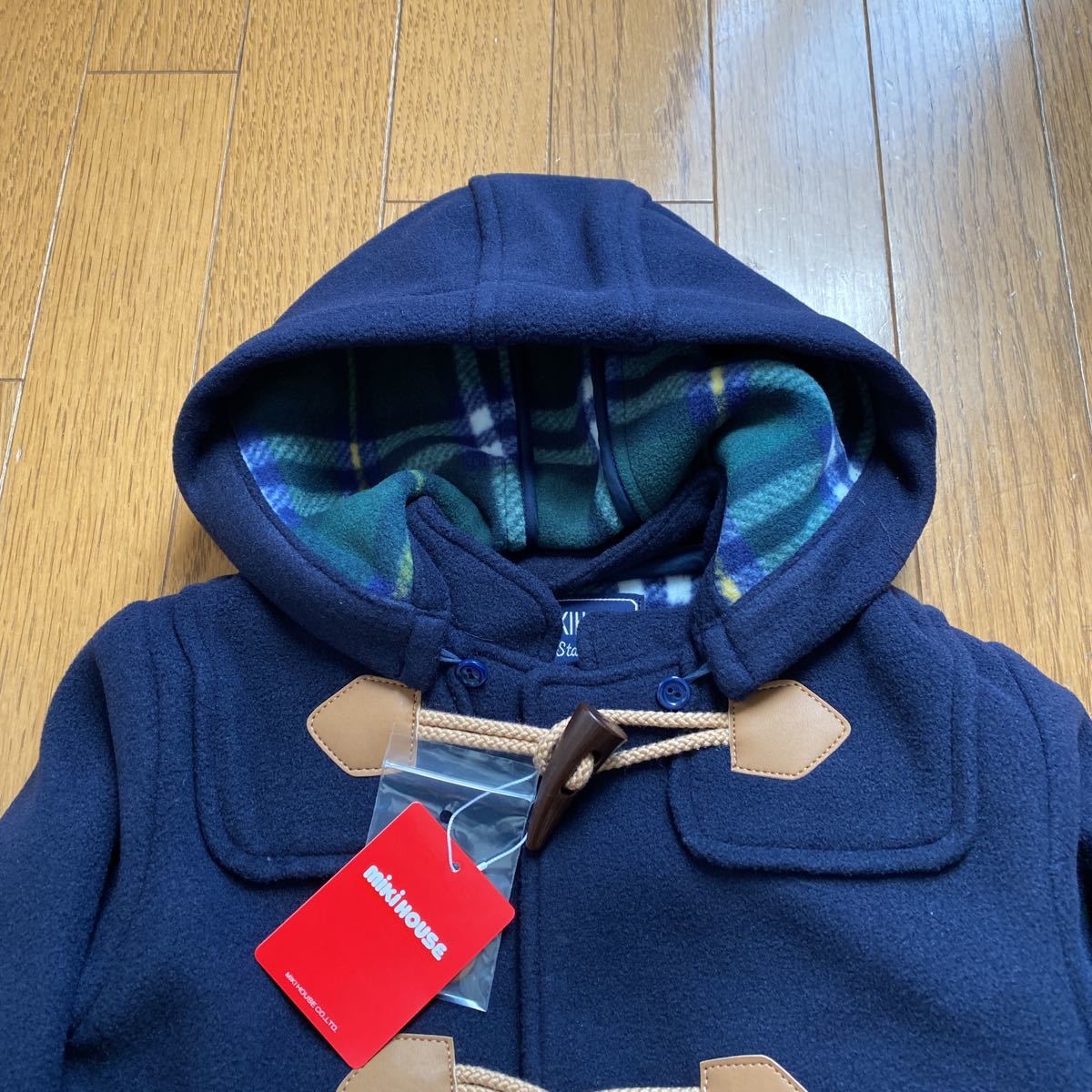 新品 90 ミキハウス ダッフルコート アウター 未着用】ミキハウス