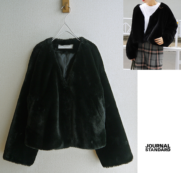 ★定価22000円★ジャーナルスタンダード　JOURNAL STANDARD　可愛いエコファー Vネックショートブルゾン♪
