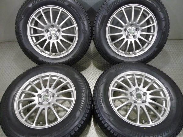ECO FORME エコフォルム オフセット稀少サイズ!! エンケイ製軽量 4本セット☆17 美品!ECO FORME SE-12 17in 7J+38 5-114.3 / 2019年製 超バリ山!BLIZZAK DM-V3 225/65R17 4本セット ハリアー・レクサスNX・RAV4など