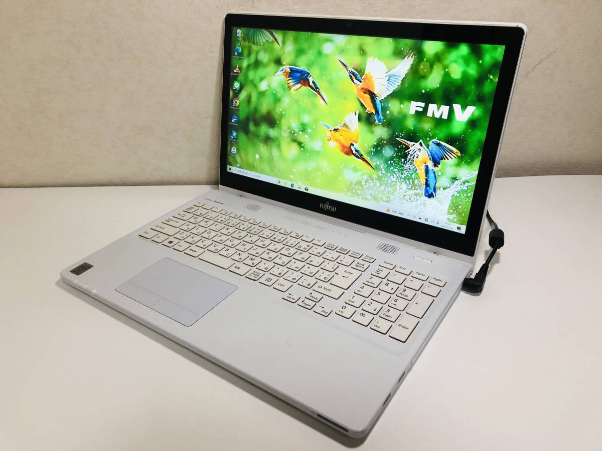 綺麗な白✨ 富士通 新品SSD128GB Wi-Fi DVD ノートパソコン 美品 白 新品