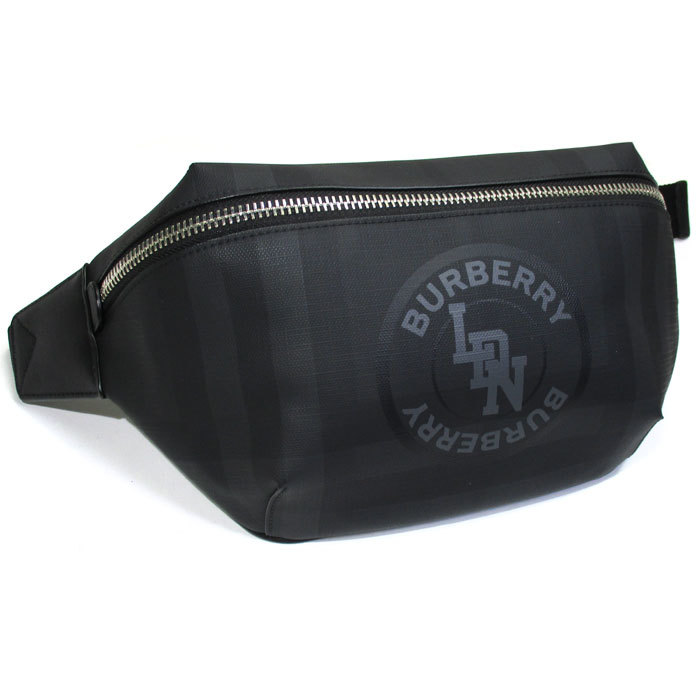 美品 BURBERRY ノバチェック ロゴグラフィック クボディバック PVC 中古】BURBERRY ロゴグラフィック クロスボディバッグ ボディバッグ