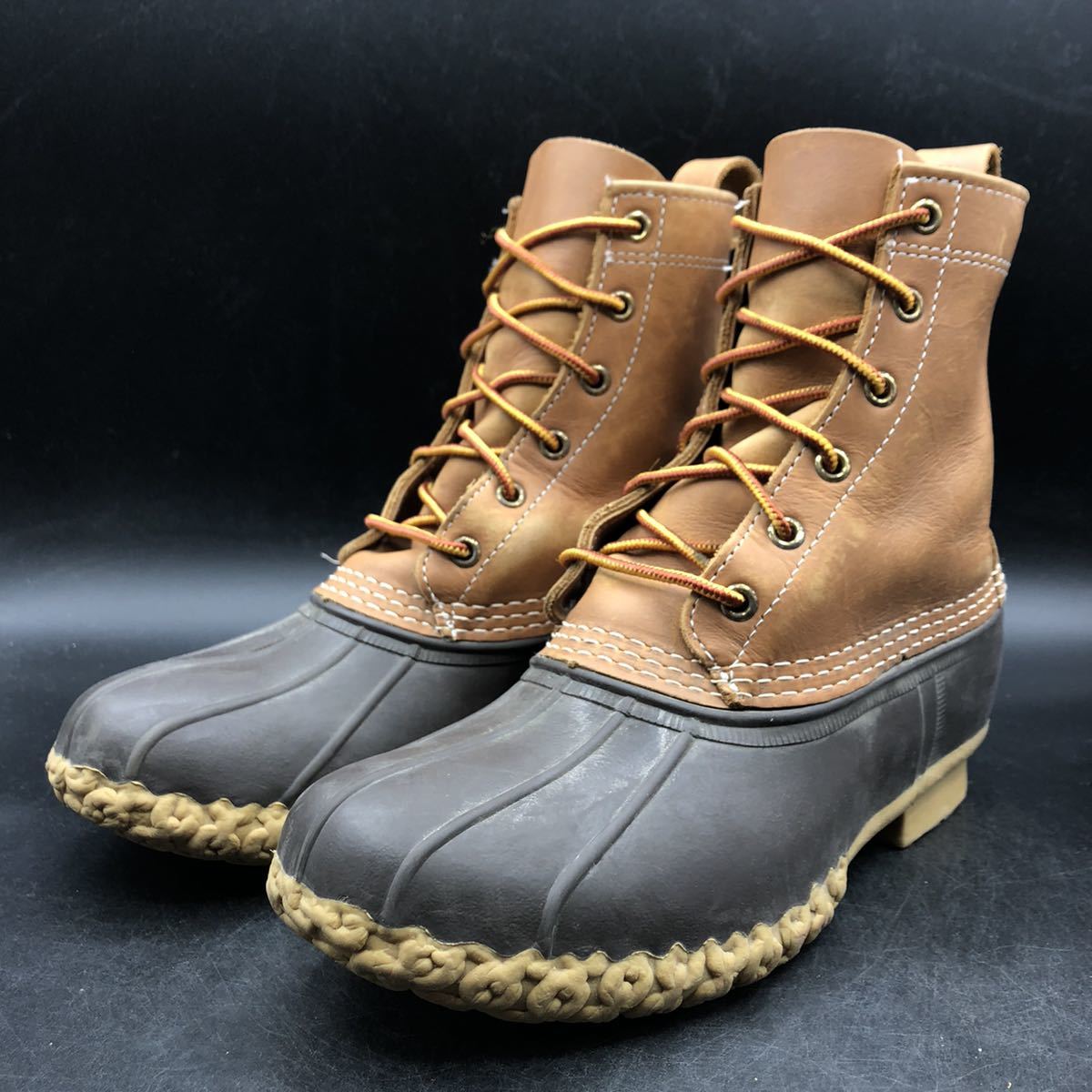 NN23 USA製 L.L.Bean エルエルビーン Bean BOOTS ビーンブーツ 212880 レディース 7 W 24.0cm 相当 キャメル ブラウン
