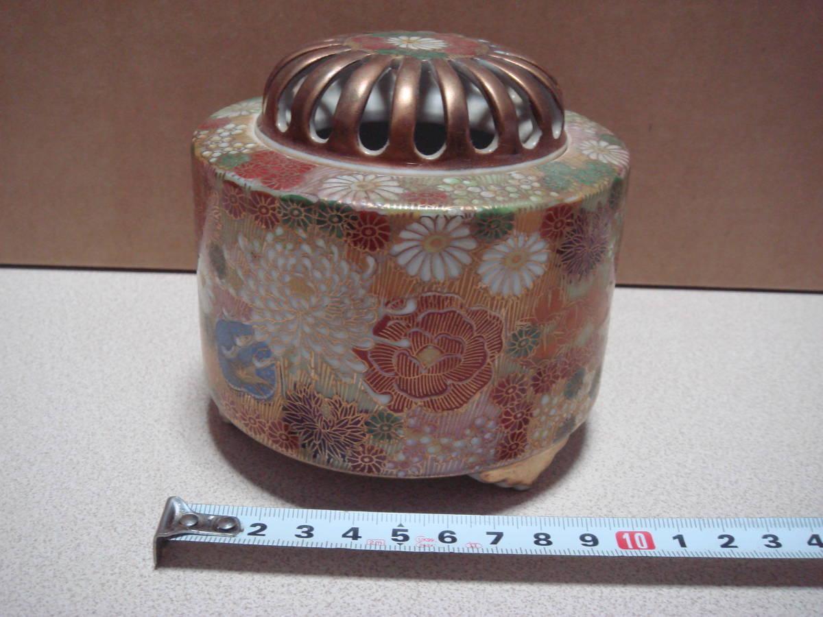 【品質保証，本物保証】 九谷焼 正峯 金彩色絵 香炉 // 茶道具(香炉、香合)｜売買されたオークション情報、yahooの商品情報をアーカイブ公開 - オークファン 九谷