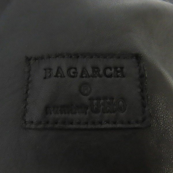 ☆BAGARCH/バガーチ number UNO レザー ライダース ジャケット 8511022 