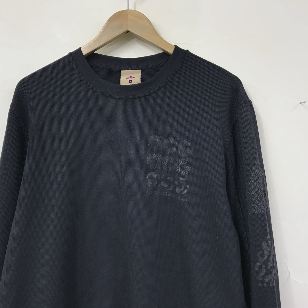 D789-D◇良品◇ NIKE acg ナイキ 長袖Tシャツ カットソー サーマル調 