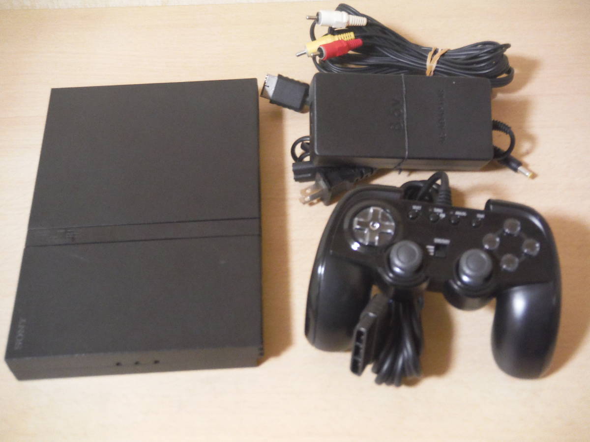 ④動作確認済☆ソニー 薄型 PS2 本体セット SCPH-75000 ブラック 