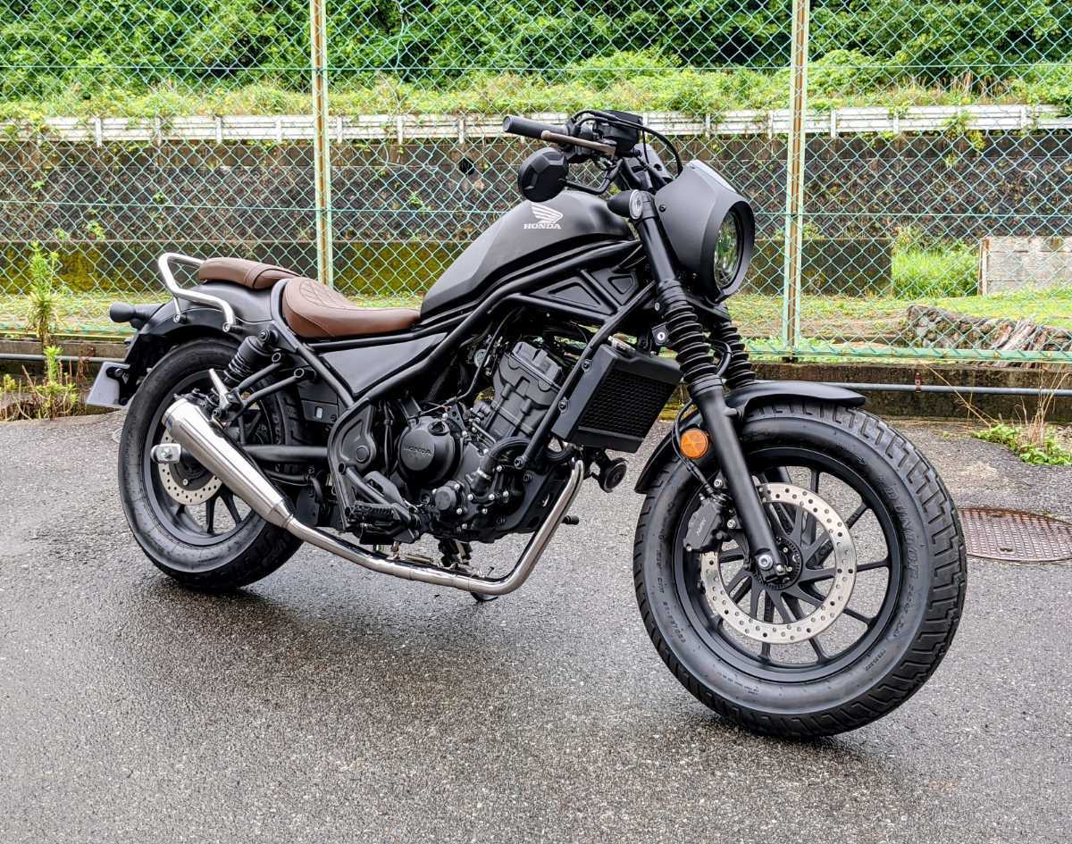ホンダ／HONDA レブル250用左右2本出しコニカルマフラー (マフラー本体 