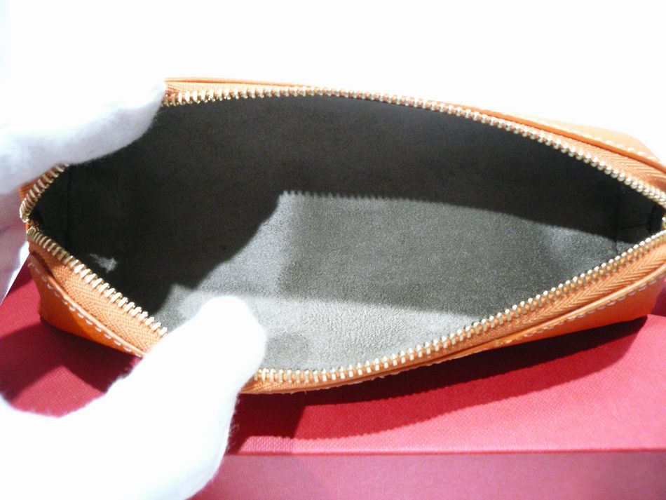 ☆BONAVENTURA ボナベンチュラ ペンケース シュリンクレザー オレンジ