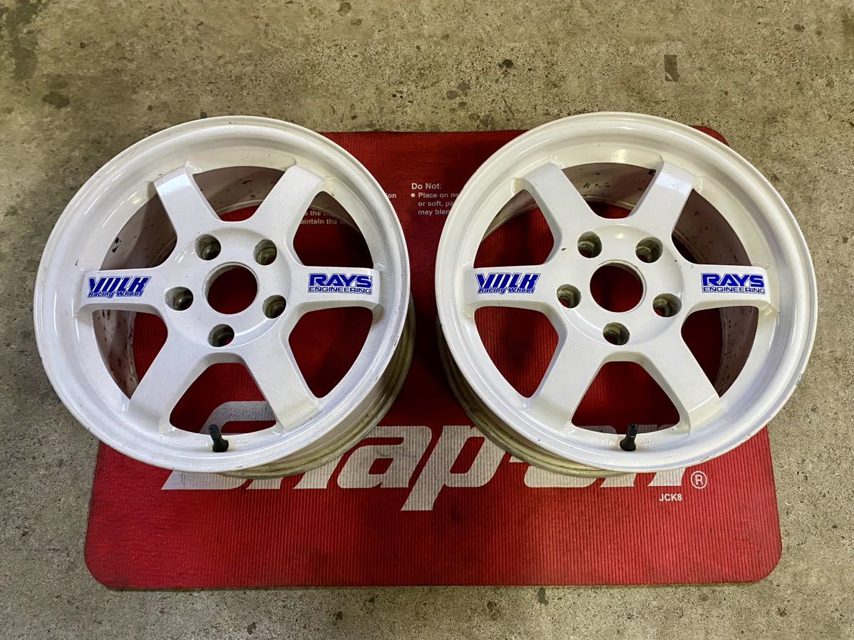 RAYS レイズ TE37 15インチ 7.5J 5穴 ホワイト RAYS TE37 15インチ 7.5j